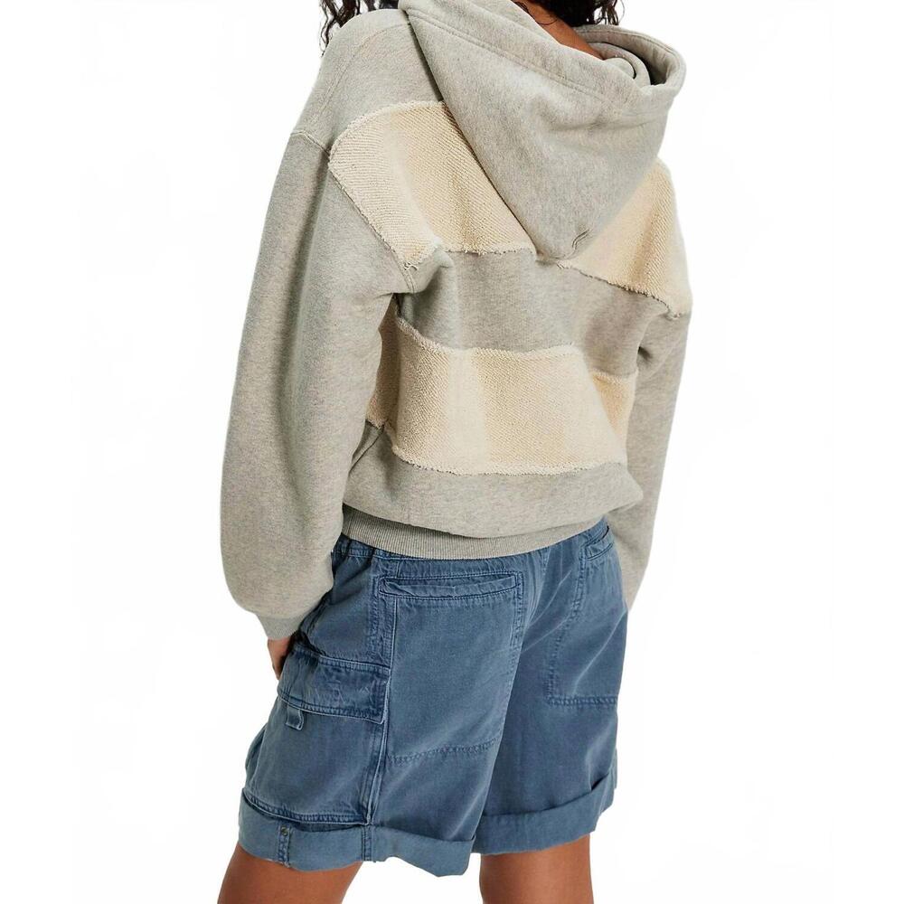 NEW FREE PEOPLE camp crush hoodie in heather grey - Picture 3 of 4